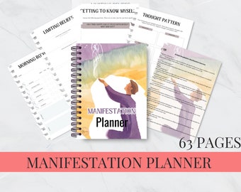 Manifestation Planner Journal manifest law of attraction A4 letter size Instant download planner printable planner