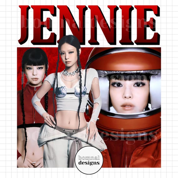 Blackpink Jennie Kim Ruby Bootleg T-shirt PNG | Blink K-pop Fan