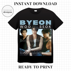 Byeon Woo Seok bootleg-T-shirt, png PNGEgg | K-Drama-acteur | Door fans gemaakte kunst afdrukbaar ontwerp | Digitaal bestand | Direct downloaden en klaar om af te drukken