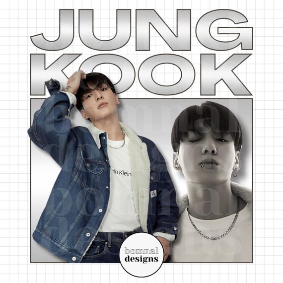 BTS Jeon Jungkook X CK T-shirt PNG | Bootleg T-shirt | K-pop Fan