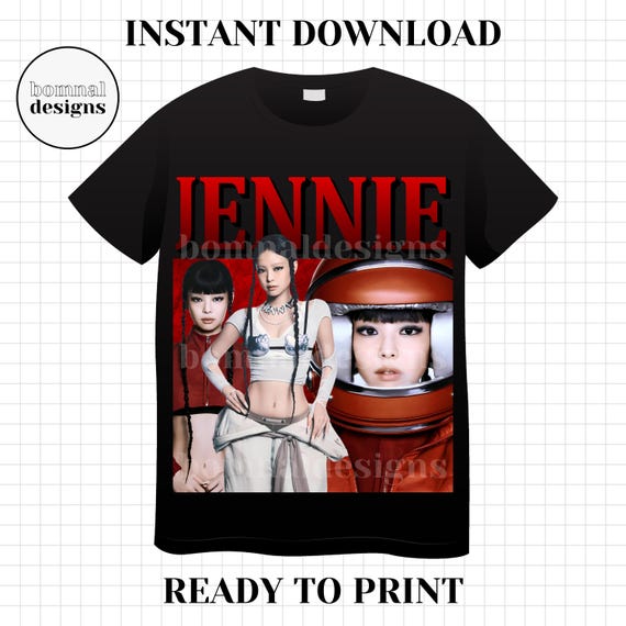 Blackpink Jennie Kim Ruby Bootleg T-shirt PNG | Blink K-pop Fan