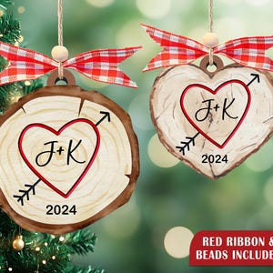 Love Crossed Arrows - Raw Cedar Ornament 3x3in Love Crossed Arrows - Raw Cedar Ornament 3x3in