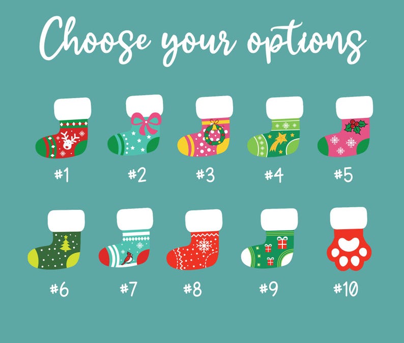 Shaker Stocking Family Christmas Ornament, Custom Family Christmas