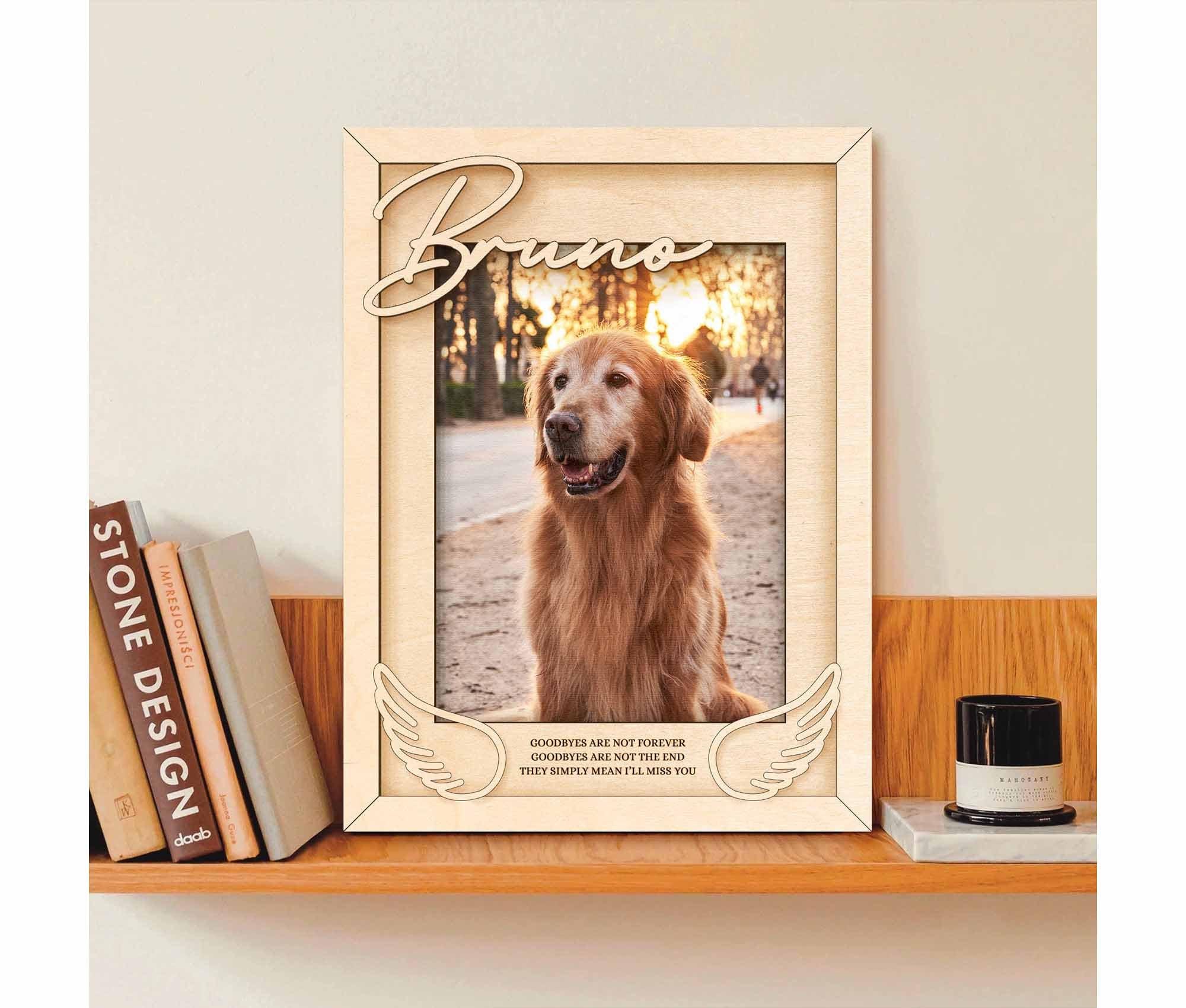 Personalized Pet Memorial Picture Frame, Pet Lover Photo Gift, Dog Keepsake Sign with Name, Cat Loss Gift, Pet Loss , Loss Of Dog MP43