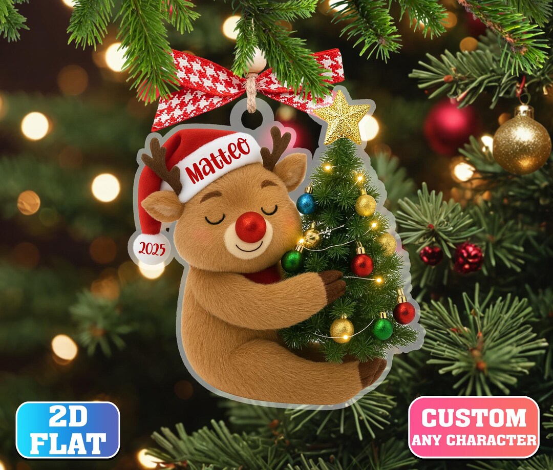 Custom Animal Ornament 2025, Christmas Gift for Rudolph Lovers, Rudolph ...