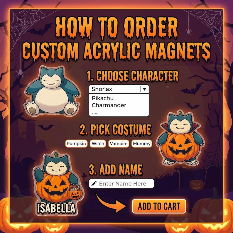 Personalized Super Mario Halloween Magnet, Custom Name Mario Halloween Magnet, Video Game Halloween Magnet, Mario Halloween Magnet Decor Bild 2