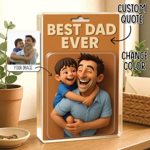 Custom Toy Box Portrait Gift, Custom Your Own Action Figure, Custom Cartoon Portrait for Dad, Best Dad Ever Gift, Happy Father&#39;s Day Gift