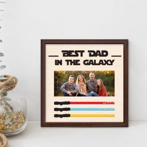 Best Dad in The Galaxy, I Am Their Father Light Saber Sign, Father&#39;s Day Gift from Daughter, Unique Gifts for Dad, Personalized Name Plaques