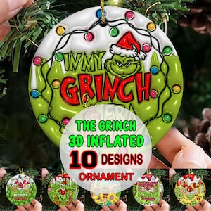 The Grinch Car Buddy Inflatable Christmas Decoration (Grinch Dressed as  Santa Claus)