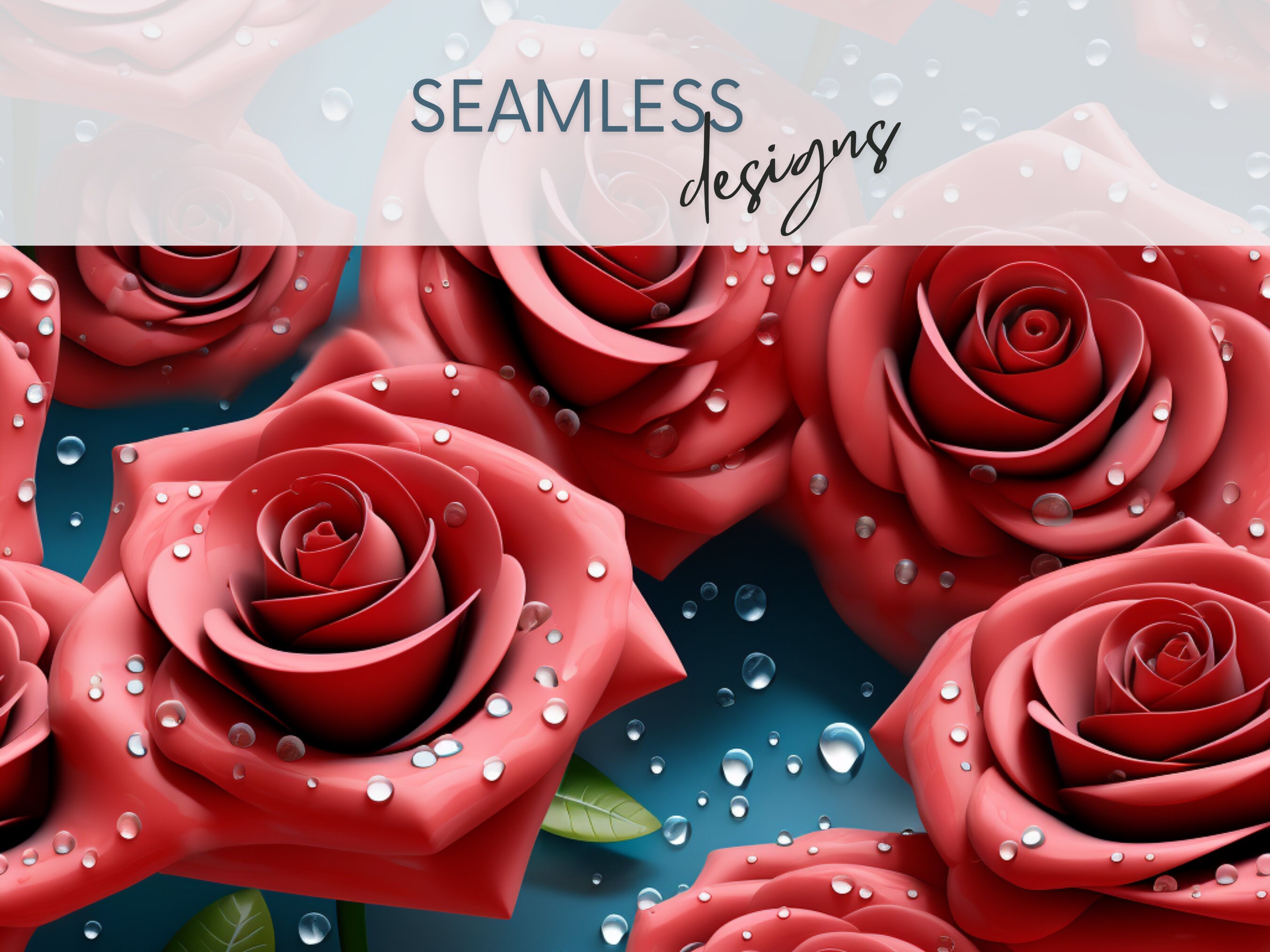 Digital Roses Image 3D Roses Digital Wallpaper, Seamless Pattern Digital, Graphics Bundle ...