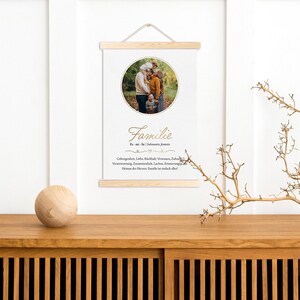 Póster con acabado laminado - DEFINICIÓN "Familia" - cuadro de pared - póster - regalo amoroso - A3/A4 - con o sin marco, para colgar