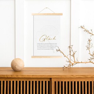 Póster con acabado laminado - DEFINICIÓN "Felicidad" - cuadro de pared - póster - regalo amoroso - A3/A4 - con o sin marco, para colgar