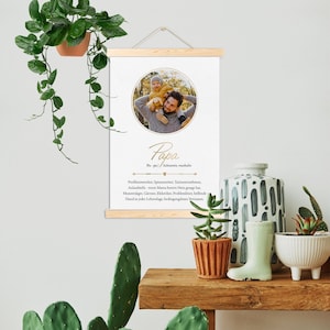 Póster con acabado laminado - DEFINICIÓN "Papa" - cuadro de pared - póster - regalo amoroso - A3/A4 - con o sin marco, para colgar