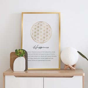 Póster con acabado laminado - DEFINITION "Happinez" - cuadro de pared - póster - regalo amoroso - A3/A4 - con o sin marco, para colgar