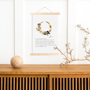 Póster - DEFINICIÓN Carta "Abuela" - Cuadro mural - Póster - Regalo cariñoso - A3/A4 - Con o sin marco, para colgar