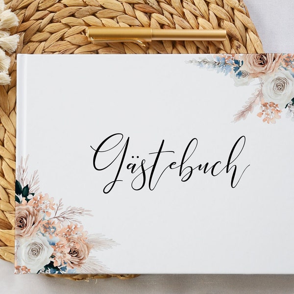 Bloomy Boho - Gästebuch zur Hochzeit A4