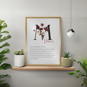 Póster - DEFINICIÓN "Mamá" - cuadro de pared - póster - regalo amoroso - A3/A4 - con o sin marco, para colgar