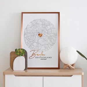 Póster de ciudad con acabado laminado "Berlín" - cuadro de pared - póster - gran idea de regalo - A3/A4 - con o sin marco, para colgar
