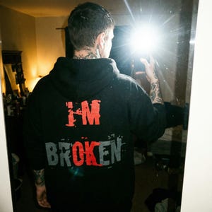 I Am Ok Broken Sweatshirt, Sad Aesthetic Hoodie, Mental Health Shirt, Edgy Grunge Top, Emo Streetwear