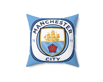 Manchester City FC football club badge pillow