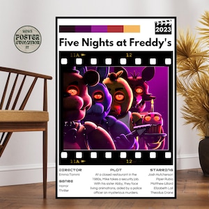 Poster square print locandina film Five Nights at Freddys Video Game Film Official Series POSTERS Art For Home Décor amazing gift