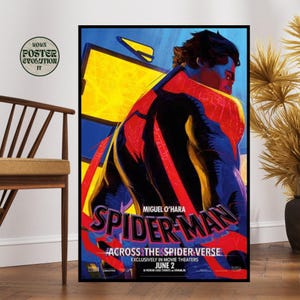 Poster Amazing Fantasy Miguel O&#39;Hara Across the spider verse 2023 newspaper best gift poster natural cotton canvas  Silver Age of Comics
