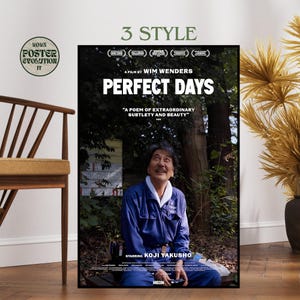Póster de la película Perfect Days vincono il film Wender 2024 saga Stampa Wall Decor Art Koji Yakusho