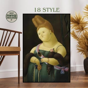 Poster quadro stampa Botero Fernando • Print  waterproof natural Cotton canvas • Poster wall art picasso, famous printing, tela riproduzione