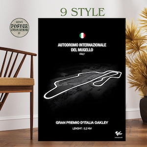 Poster F1 circuit track, nascar , art nordic, best gift father, gp champion ship, stampa su tela  cotone naturale black background