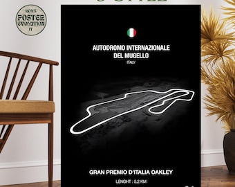 Poster F1 circuit track, nascar , art nordic, best gift father, gp champion ship, stampa su tela  cotone naturale black background
