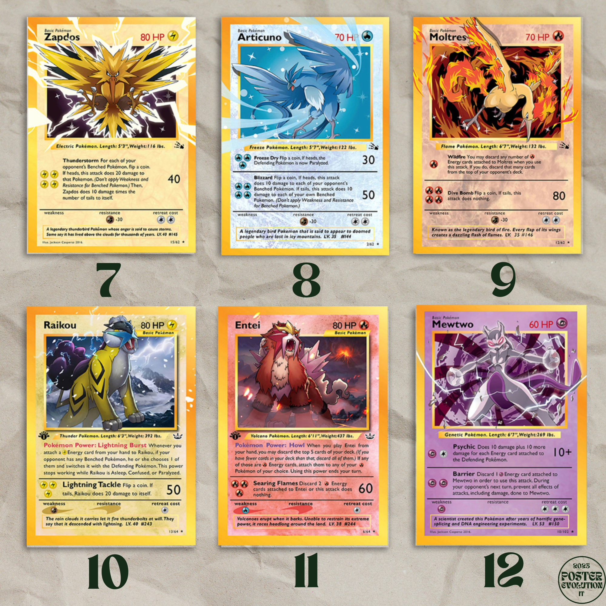 ポケモン　ポスター　リザードン　ブラッキー　ピカチュウ ポケモン 海外ポケモンセンター 限定 ポスター 9枚セット