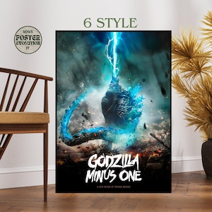Poster quadratisch Druck locandina Film Godzilla Minus One Spiel Film offizielle Reihe POSTERS Art For Home Décor erstaunliches Geschenk