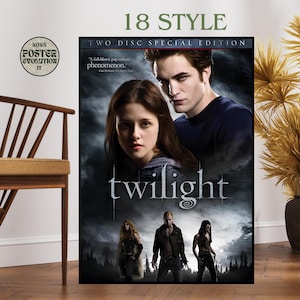 Poster Manifesto del film Twilight, saga, romanzo, storia, tela impermeabile, stampa su carta, Bella, Edward, Jacob, Ashley, Zone, Newmoon, Jackson.