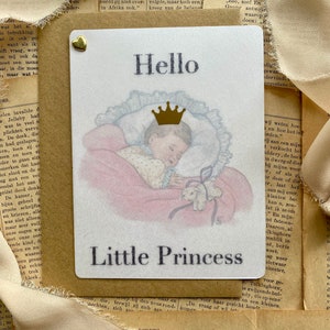 Carte de voeux 'Petite princesse' | naissance | A6 | carte de vœux vierge | fille | fille | annonce de naissance | félicitations pour la naissance de ma fille