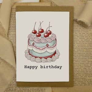 Carte de vœux 'Dent sucrée' | A6 | carte de vœux vierge | carte pour anniversaire | félicitations anniversaire | joyeux anniversaire | souhaits d'anniversaire
