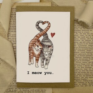 Carte de vœux 'Je te miaule'| A6 | Saint-Valentin | carte de chat | carte de voeux | carte d'amour | les chats adorent | carte de Saint-Valentin | aimer les chats