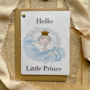 Wenskaart  'Little prince' | geboorte | A6 | blanco wenskaart | baby | jongen | geboortekaartje | gefeliciteerd met geboorte zoon