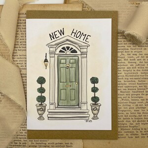 Biglietto d'auguri 'Nuova casa' | A6 | biglietto di auguri vuoto | nuova casa | spostato | congratulazioni | porta d'ingresso | nuova casa