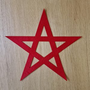 Regalia for the Robe of Probationer A∴A∴ - red Pentagram, red and blue Hexagram and golden Tau * Thelema * Astrum Argenteum