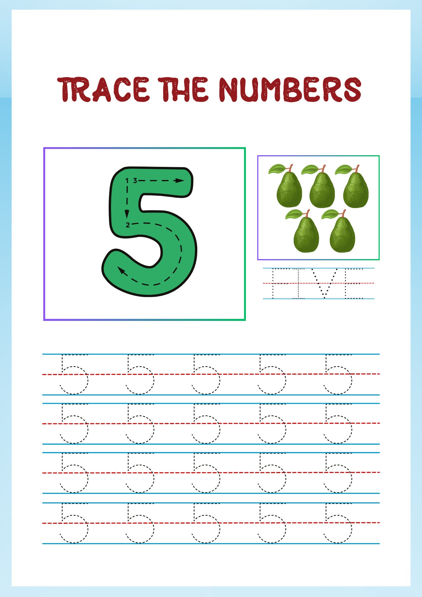 Printable Math Numbers and Words Worksheet (digital Download) - Etsy