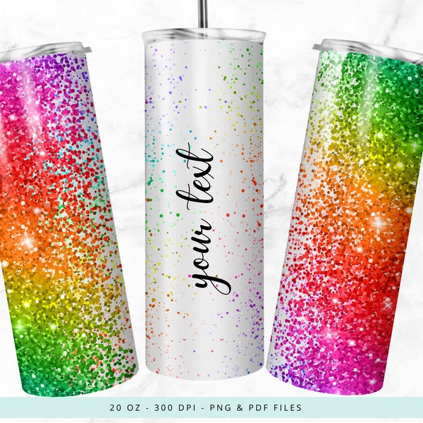 Bunter Glitter Tumbler Wrap Design, Glitter Tumble PNG, Custom Tumbler Wrap, personalisierter Tumbler, 20oz Tumbler Design, DPITW0231