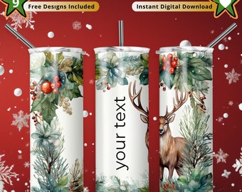 Dasher the fastest reindeer of christmas tumbler wrap, 20 oz tumbler wrap png 3d tumbler wrap sublimation designs xmas tumbler wrap