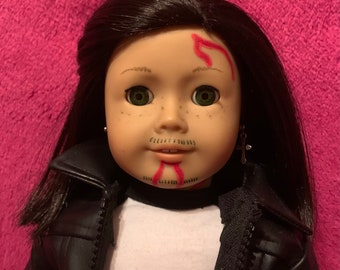 OOAK Custom American girl Doll (Ethan Green from Hatchetfield)