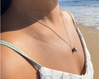 Collier et son pendentif en véritable Perle de Tahiti