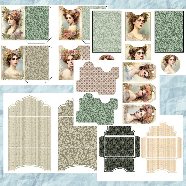 Victorian Women Junk Journal Kit Printable, Vintage Women Junk Journal ...