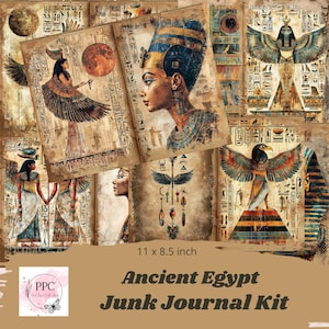Egypt junk journal kit printable, Ancient Egypt junk journal, junk journal supplies, junk journal paper