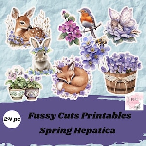 Spring fussy cuts printables, Spring ephemera for junk journal, Junk journal supplies, Scrapbooking, Junk journal goodies