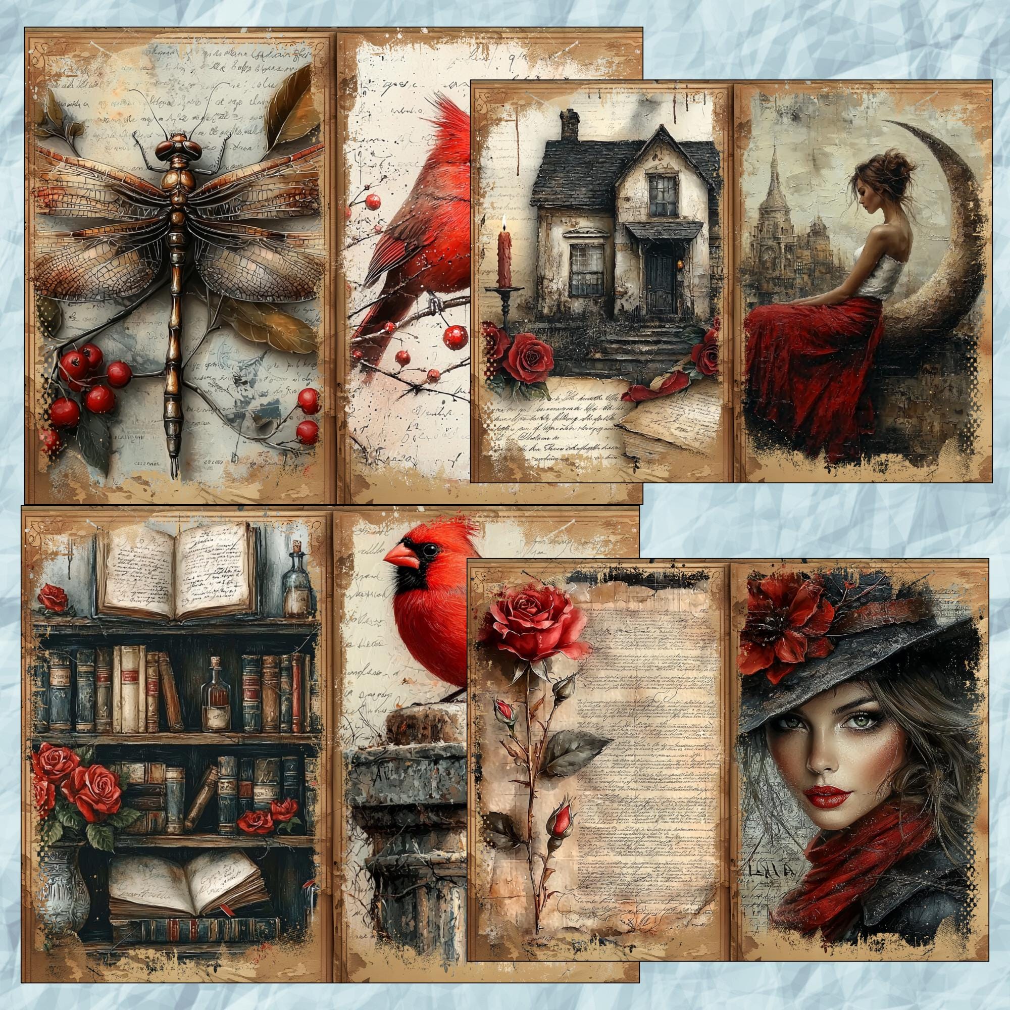 Past Journal Paper Memories of Past Junk Journal Kit Printable, Vintage Junk Journal, Junk ...