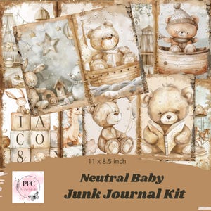 Baby Junk Journal Set, Baby Junk Journal, Junk Journal Supplies, Téléchargement numérique, Journal imprimable