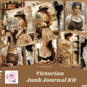Victorian junk journal kit printable, Victorian junk journal, ephemeral victorian for journaling, junk journal paper,